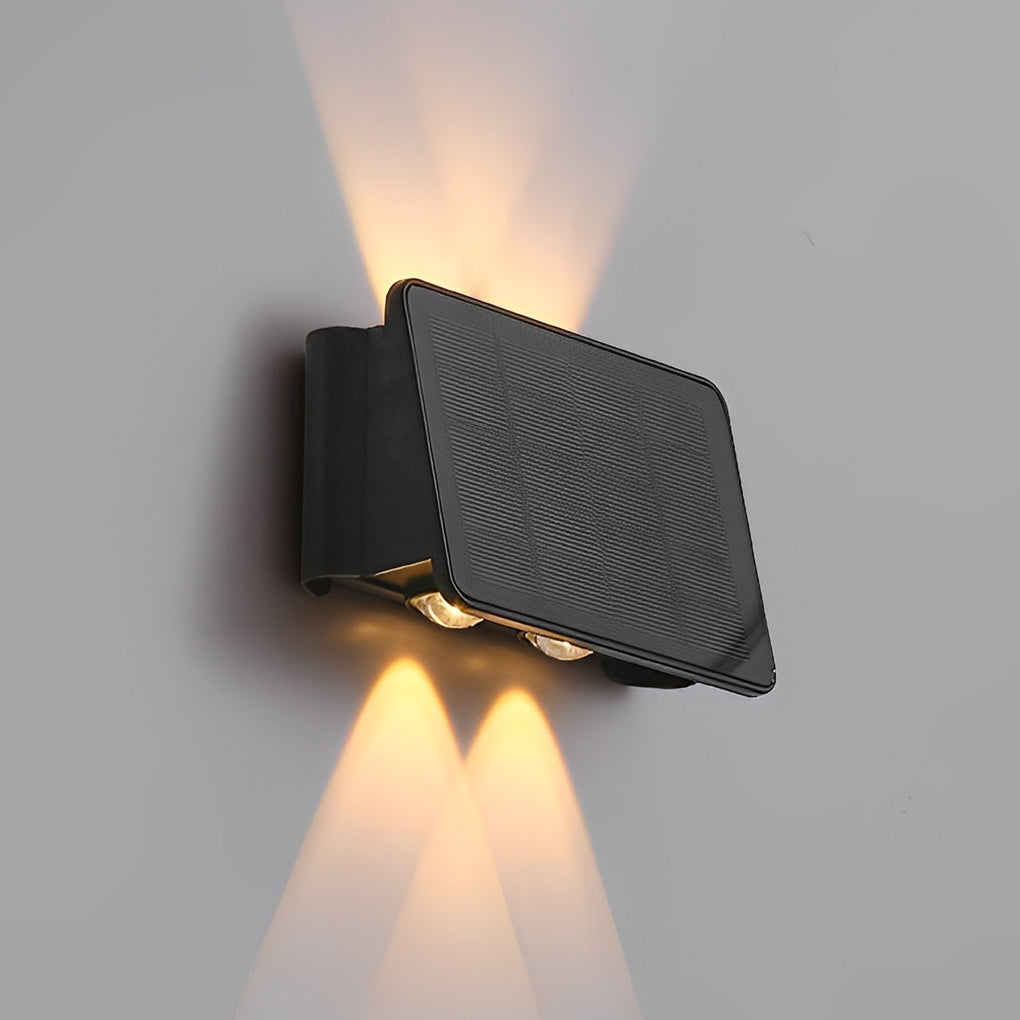 Adjustable Solar LED Outdoor Wall Light – Waterproof Up Down Exterior Fixture