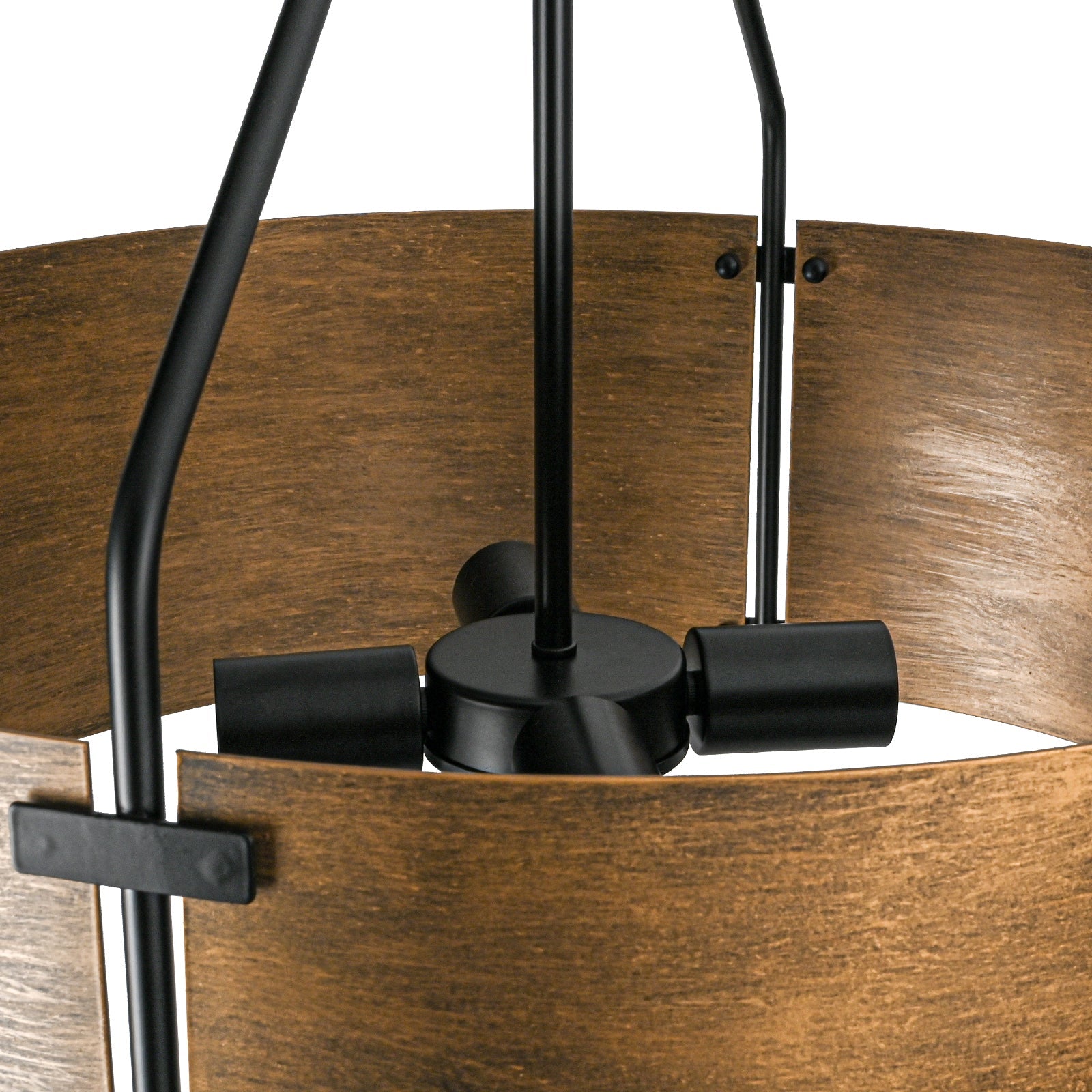 Bravon Drum Pendant Light – Industrial Bronze Metal Hanging Dining Room Ceiling Fixture