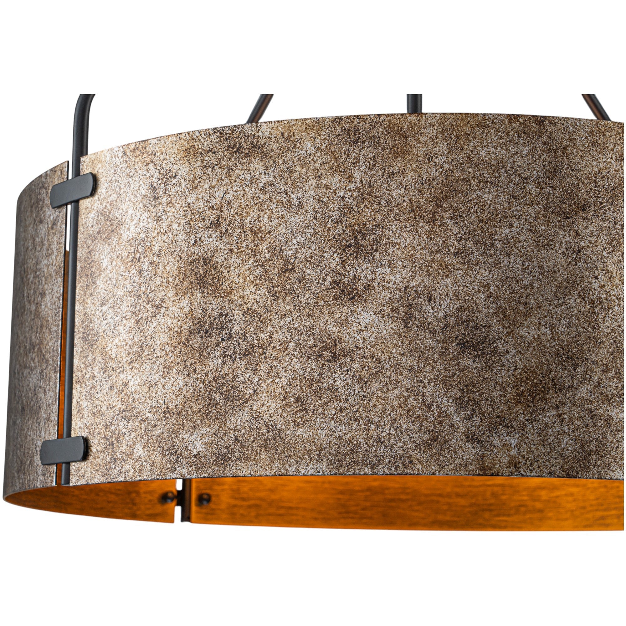 Bravon Drum Pendant Light – Industrial Bronze Metal Hanging Dining Room Ceiling Fixture