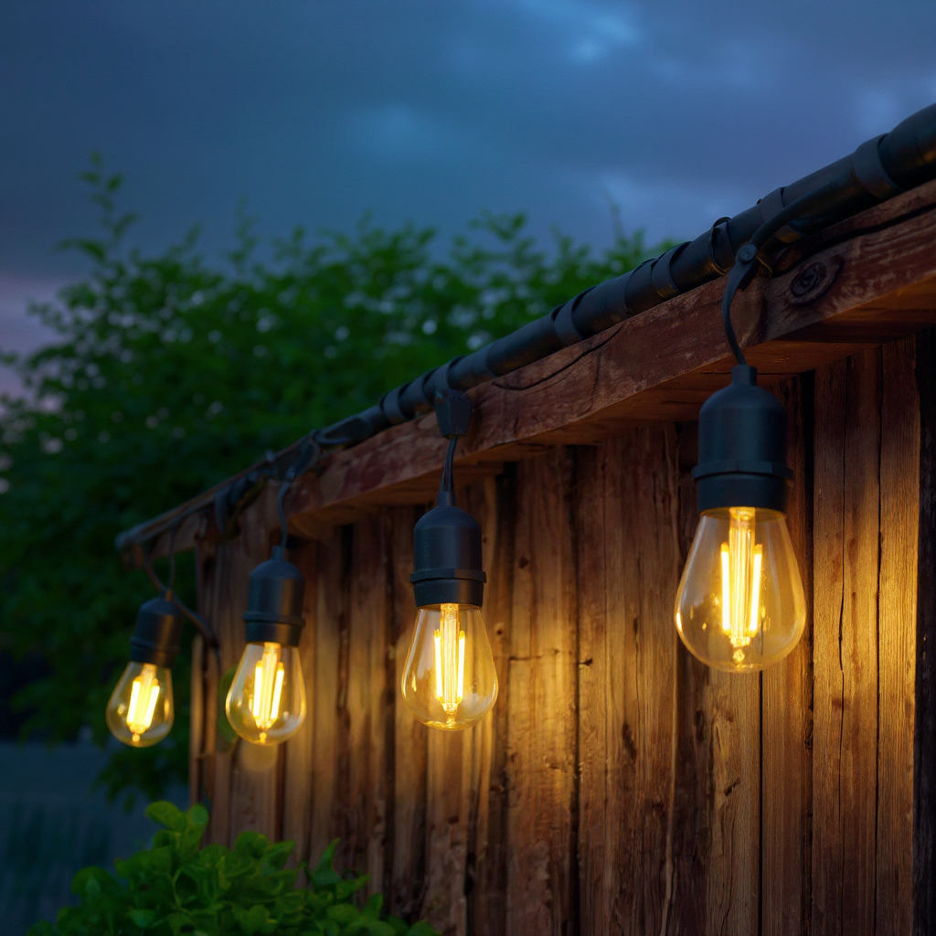 Patio Line Festoon Lights – IP65 Waterproof LED Outdoor String Lighting Fixture