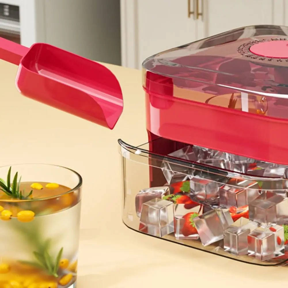 Glacix Chill Ice Maker – Double Layer Press Release Cube Tray Freezer Container Lid Storage Kitchen