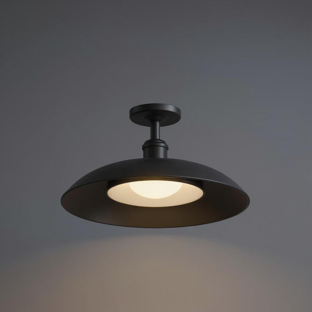 Industrial LED Outdoor Ceiling Light – Weatherproof Porch and Patio Fixture