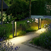 Rectangular Frame LED Bollard Light for Garden Pathways – Modern Waterproof Outdoor Landscape Fixture