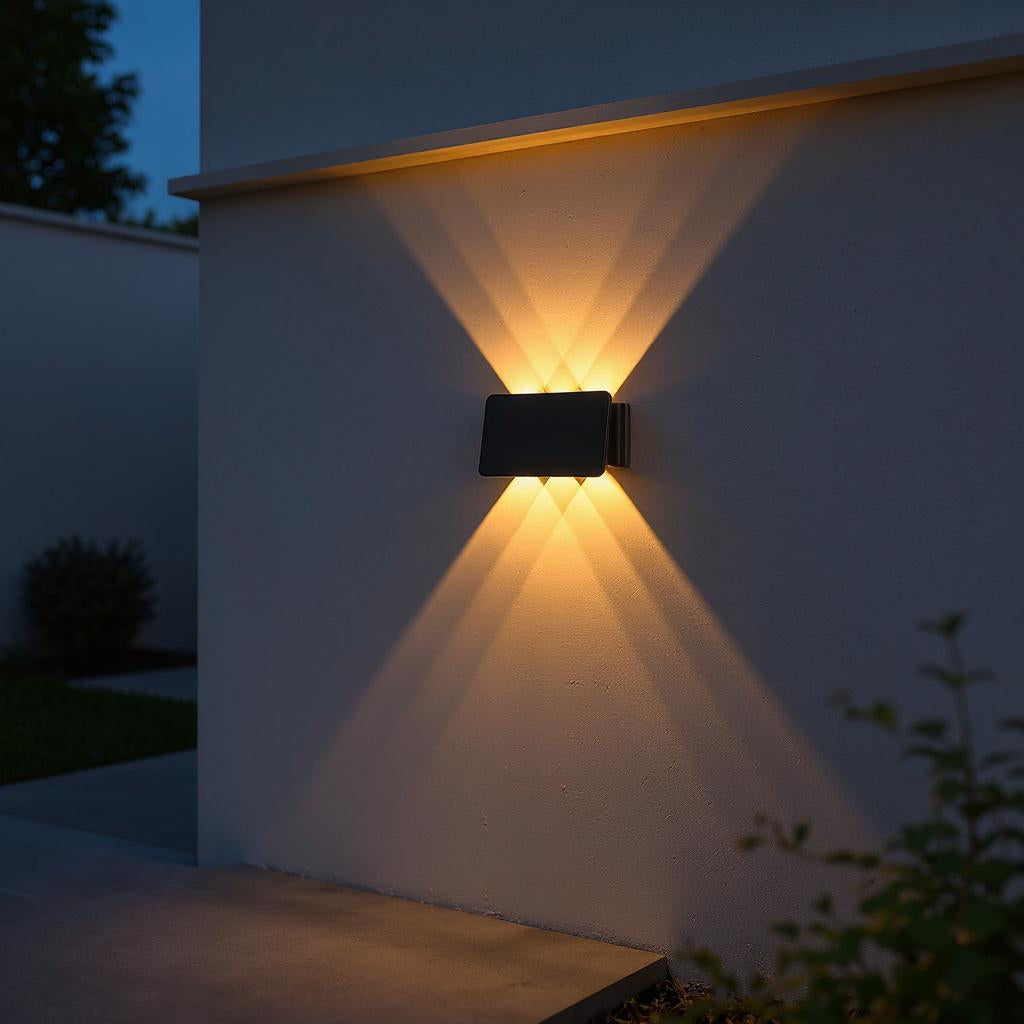 Adjustable Solar LED Outdoor Wall Light – Waterproof Up Down Exterior Fixture