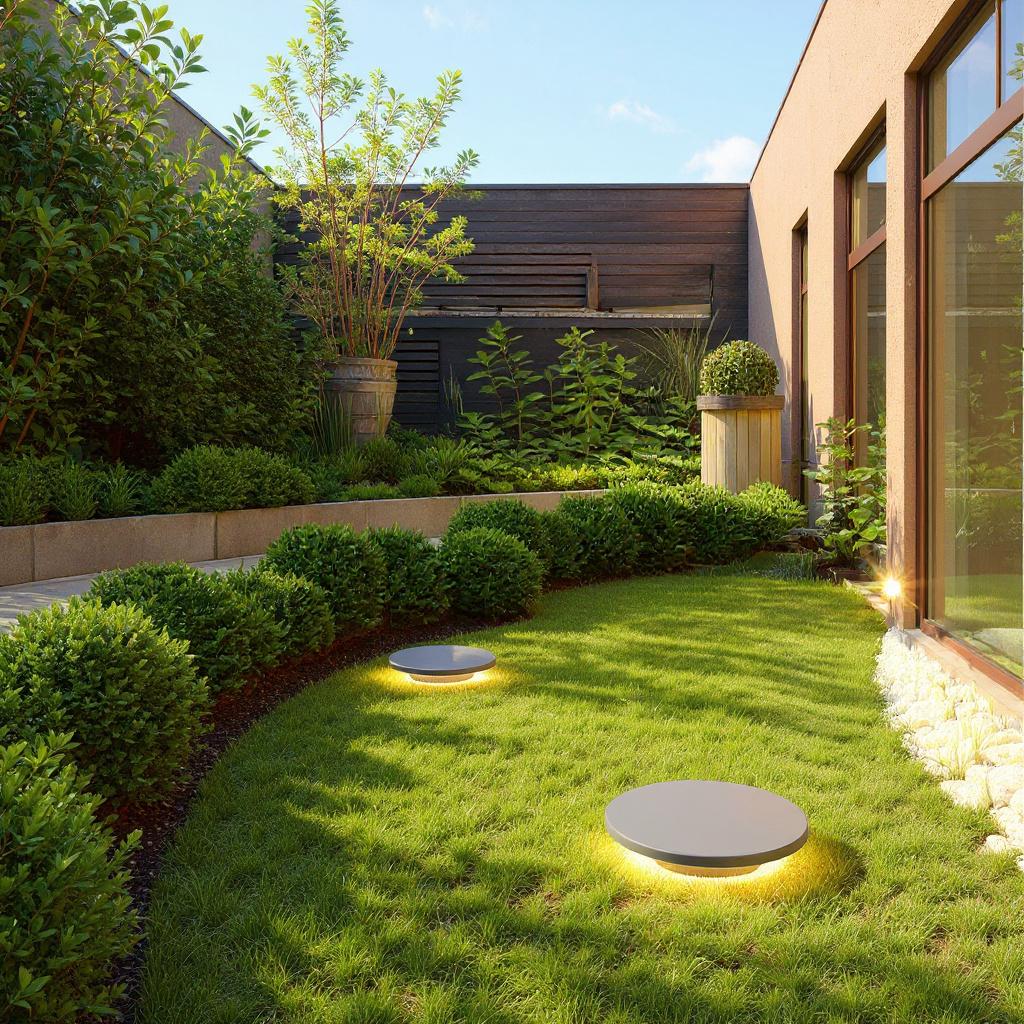 Flat Disc Solar Ground Lights for Garden Pathways – Waterproof LED Outdoor Landscape Fixtures