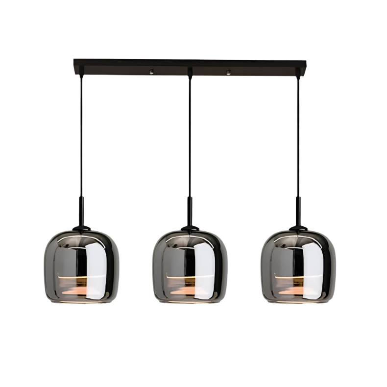 Smoked Glass Pendant Light – Modern Hanging Ceiling Fixture