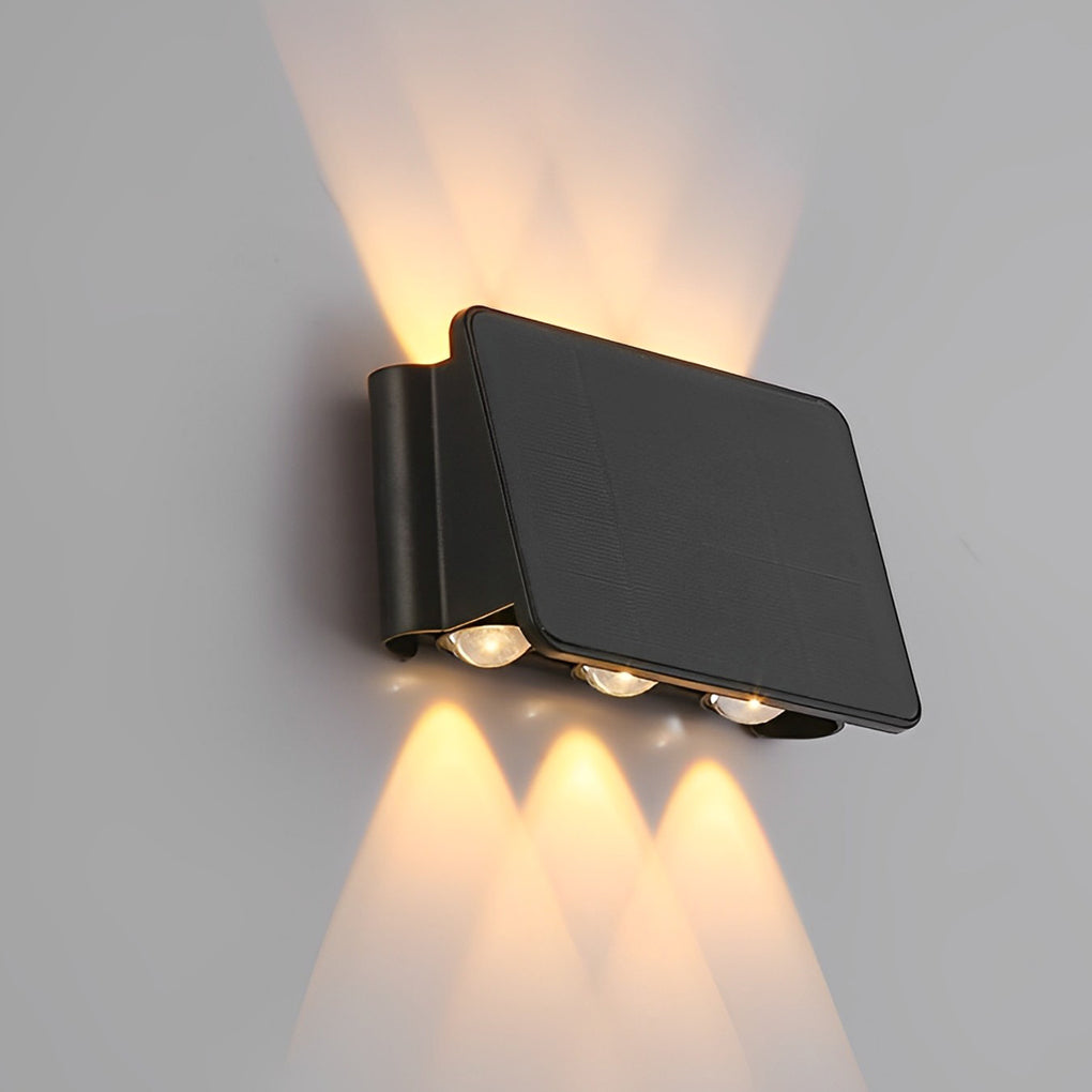 Adjustable Solar LED Outdoor Wall Light – Waterproof Up Down Exterior Fixture