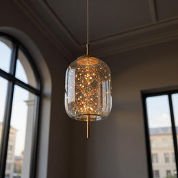 Aurora Cluster Glass Pendant Light – LED Modern Hanging Ceiling Fixture for Living Room