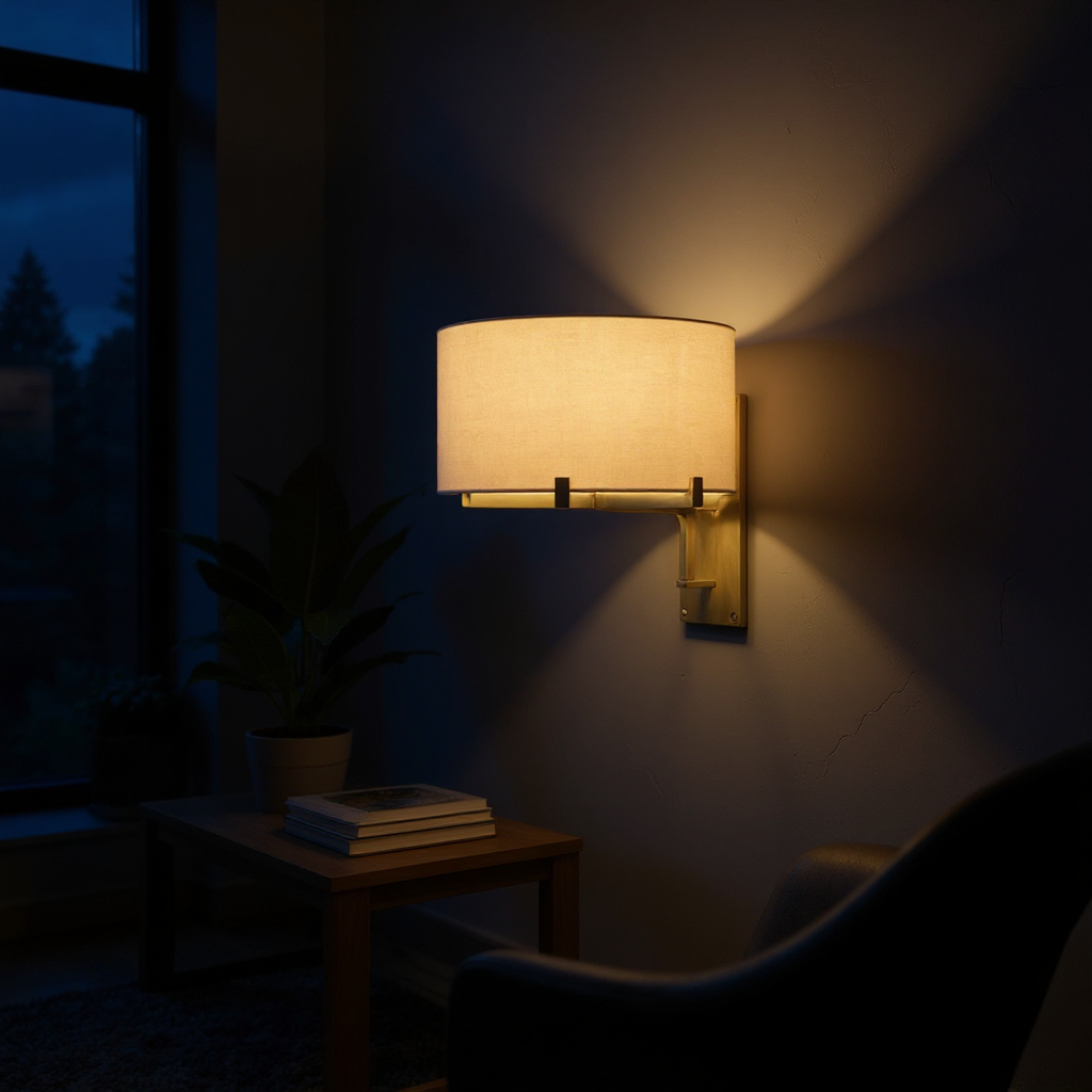 Paulin Drum Swing Sconce – Adjustable Drum Shade Wall Lighting Fixture