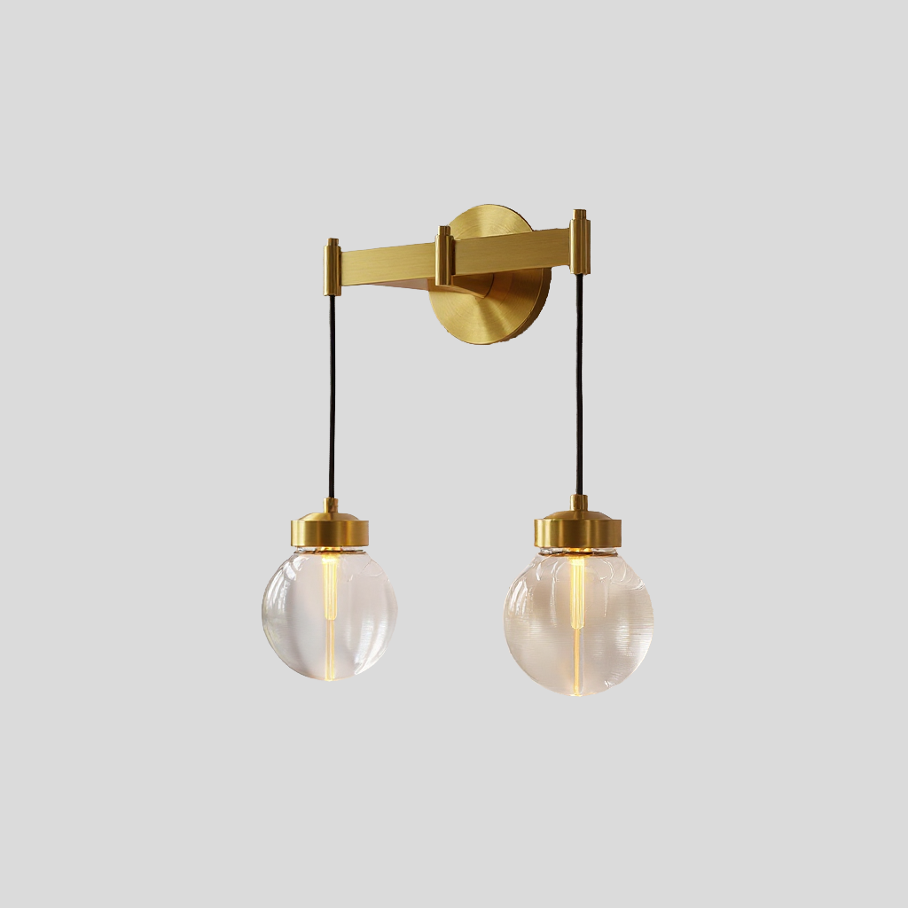 Lunaro Globe Wall Lamp – Brass Bar Glass Pendant Interior Wall Lighting Fixture