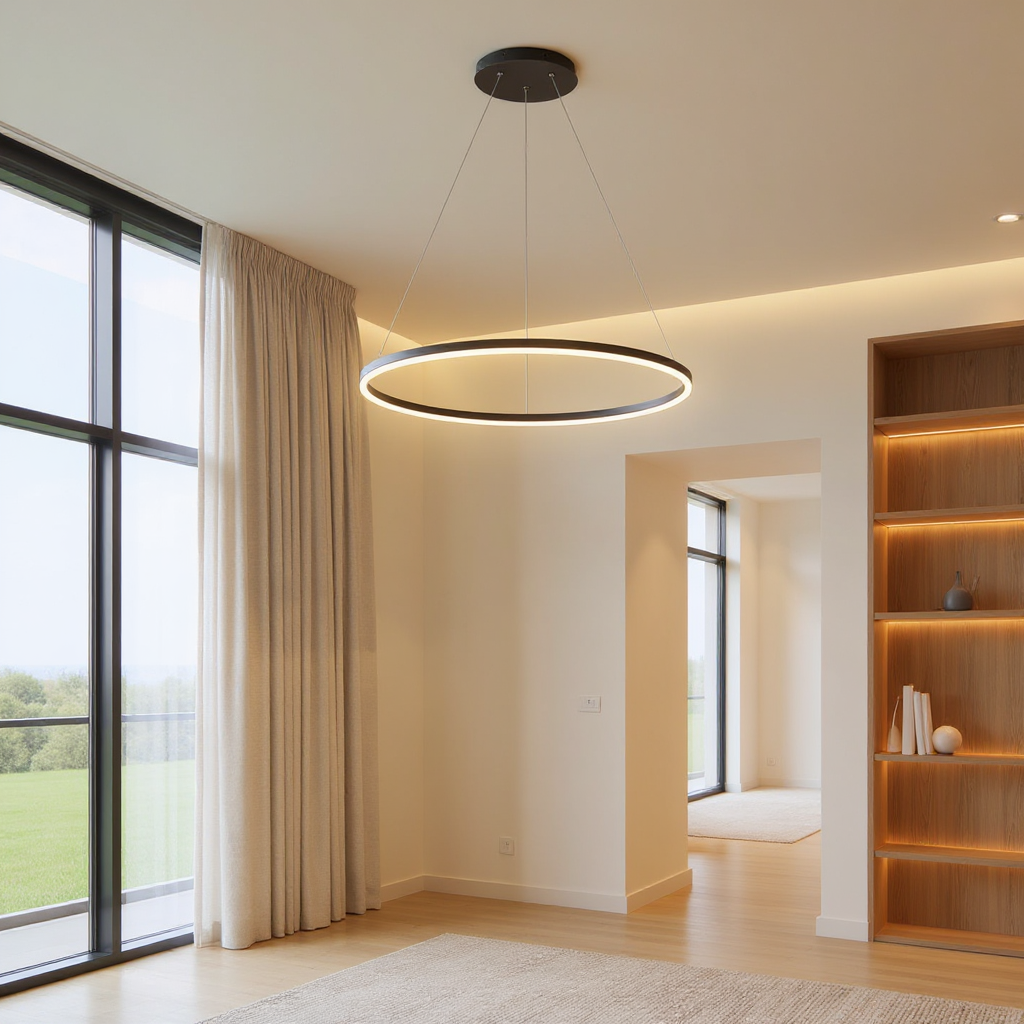 Orbit Ring Chandelier Light – LED Modern Circular Suspended Ceiling Lighting Fixture