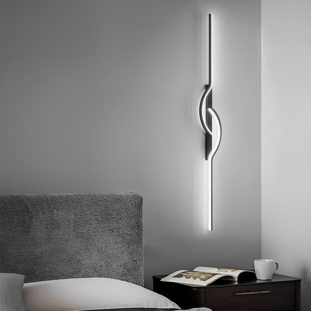 Interlink Curve LED Wall Light – Modern Dimmable Indoor Bedroom and Hallway Fixture