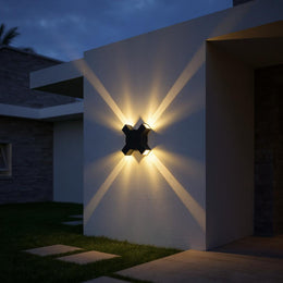Cross Beam LED Outdoor Wall Light – Waterproof Modern Facade Lighting