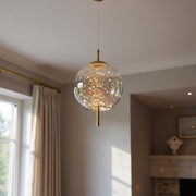 Aurora Cluster Glass Pendant Light – LED Modern Hanging Ceiling Fixture for Living Room