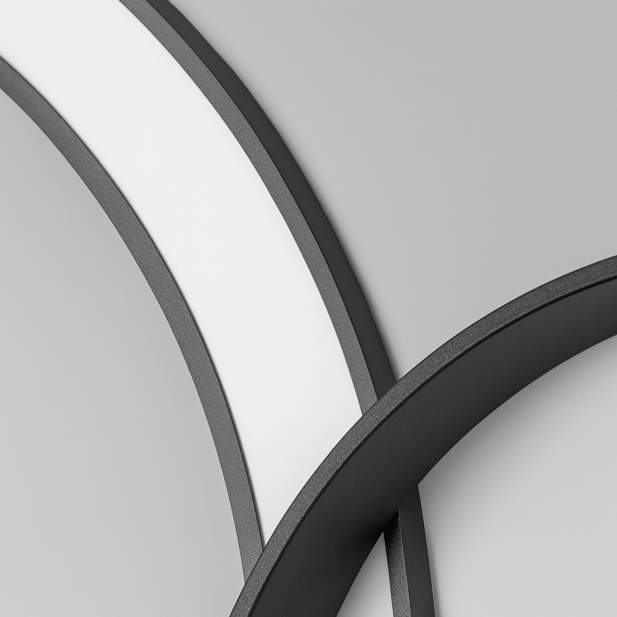 Ovali Halo Wall Sconce – LED Modern Outdoor Indoor Black Circle Decorative Lighting Waterproof
