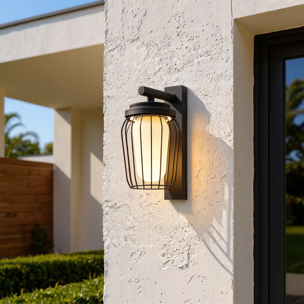 Harbor Cage Wall Lamp – LED Outdoor Lantern Style Wall Lighting Fixture
