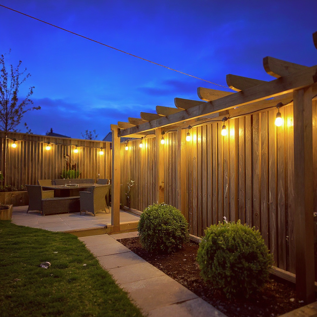 Patio Line Festoon Lights – IP65 Waterproof LED Outdoor String Lighting Fixture