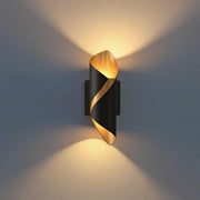 LED Spiral Outdoor Wall Light – Modern Waterproof Up and Down Exterior Fixture