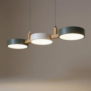 Wood Frame Triple Pendant Light – Modern LED Ceiling Fixture