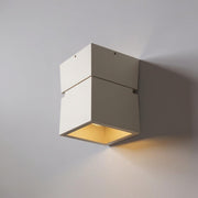 Modern Adjustable Cube LED Ceiling Light – Semi-Flush Rotatable Aluminium Fixture