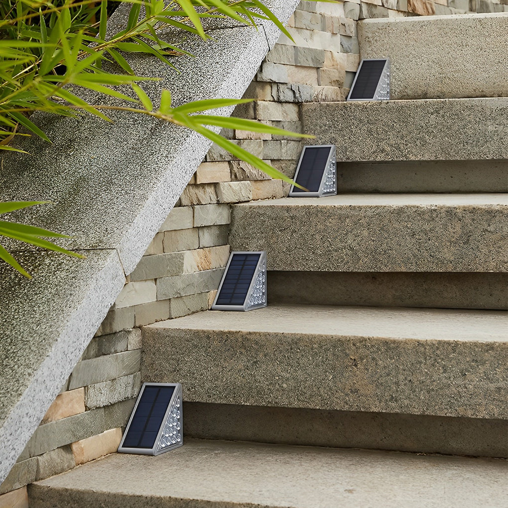 TriEdge Solar Step Lights – Waterproof LED Outdoor Stair and Wall Fixtures