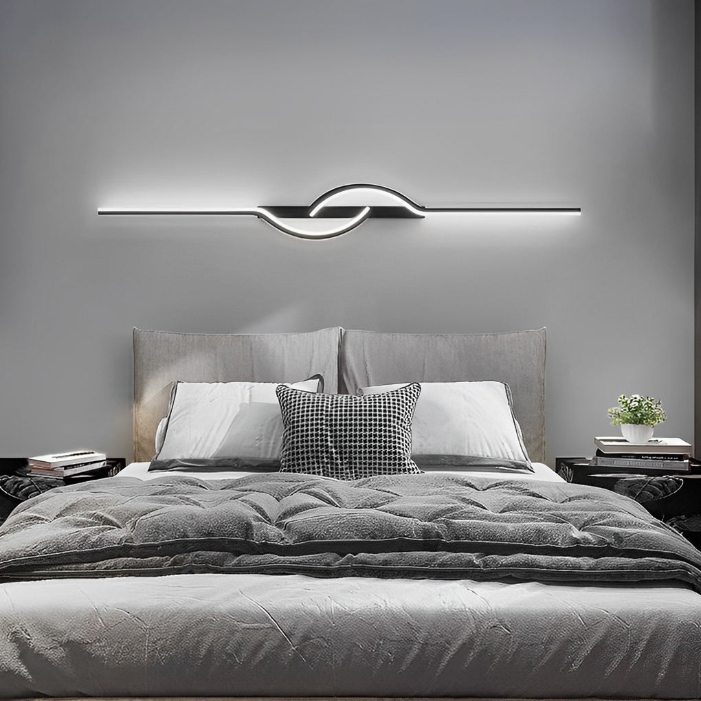 Interlink Curve LED Wall Light – Modern Dimmable Indoor Bedroom and Hallway Fixture