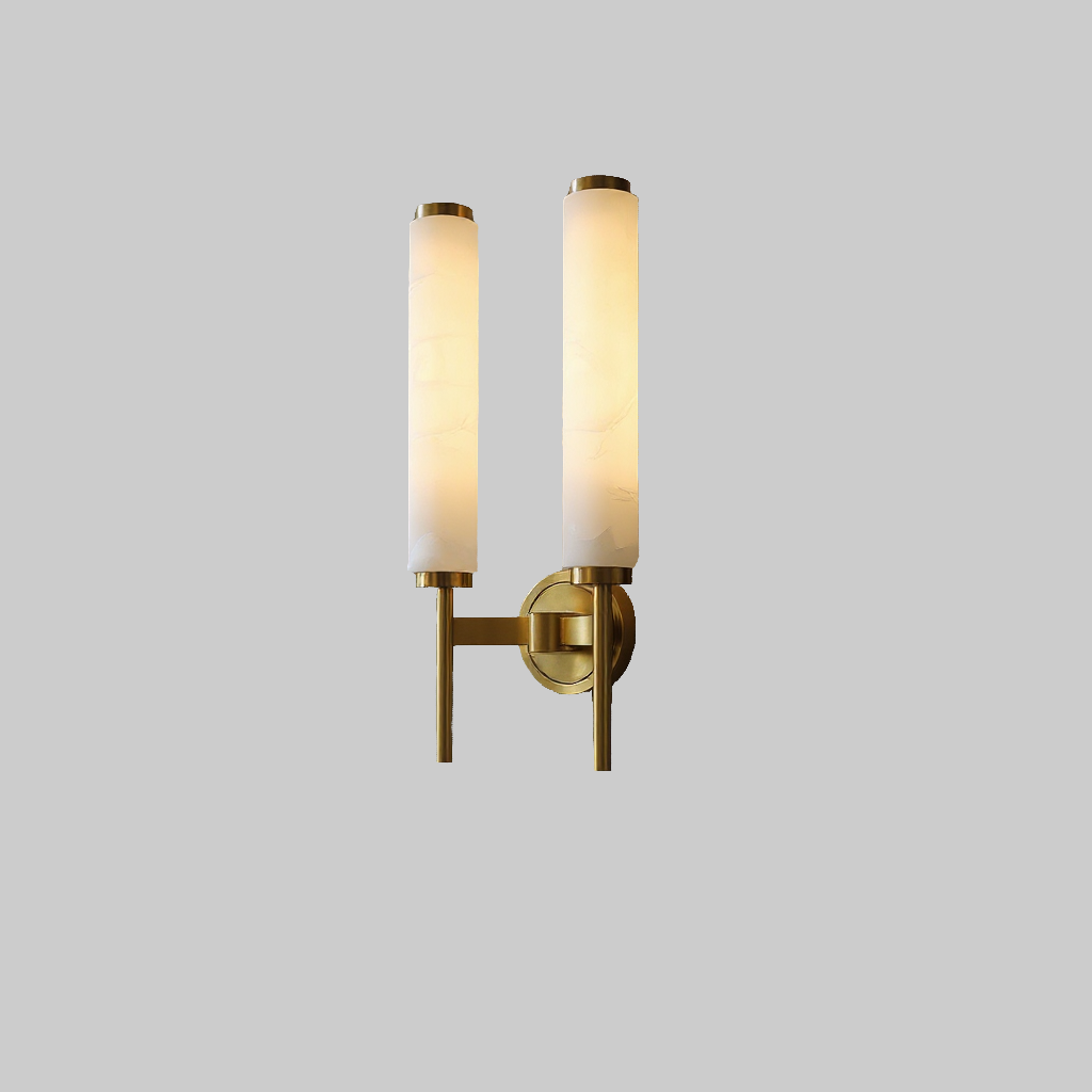 Briona Disc Wall Sconce – Brass Opaque Glass Wall Lighting Fixture
