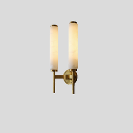Briona Disc Wall Sconce – Brass Opaque Glass Wall Lighting Fixture