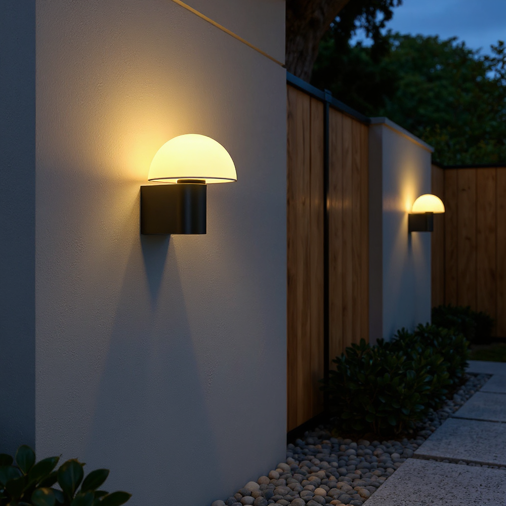Halo Dome Wall Lamp – LED Outdoor Modern Wall Lighting Fixture