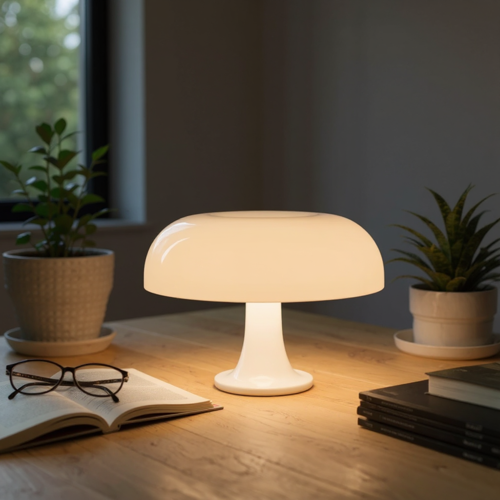 Milo Dome Table Lamp – LED Modern Mushroom Style Table Lighting Fixture
