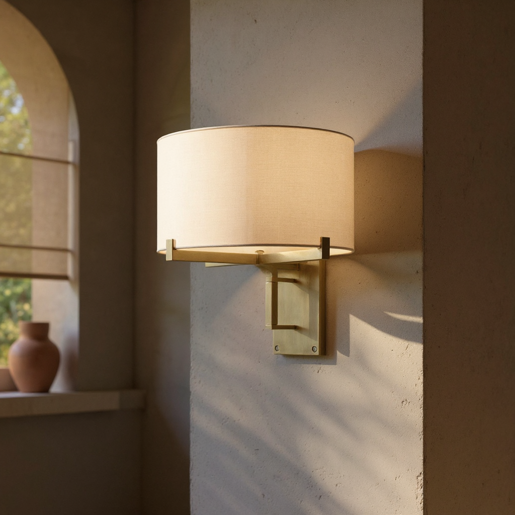 Paulin Drum Swing Sconce – Adjustable Drum Shade Wall Lighting Fixture