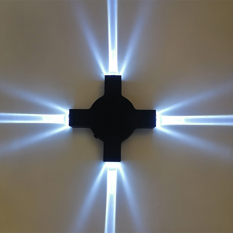 Cross Beam LED Outdoor Wall Light – Waterproof Modern Facade Lighting
