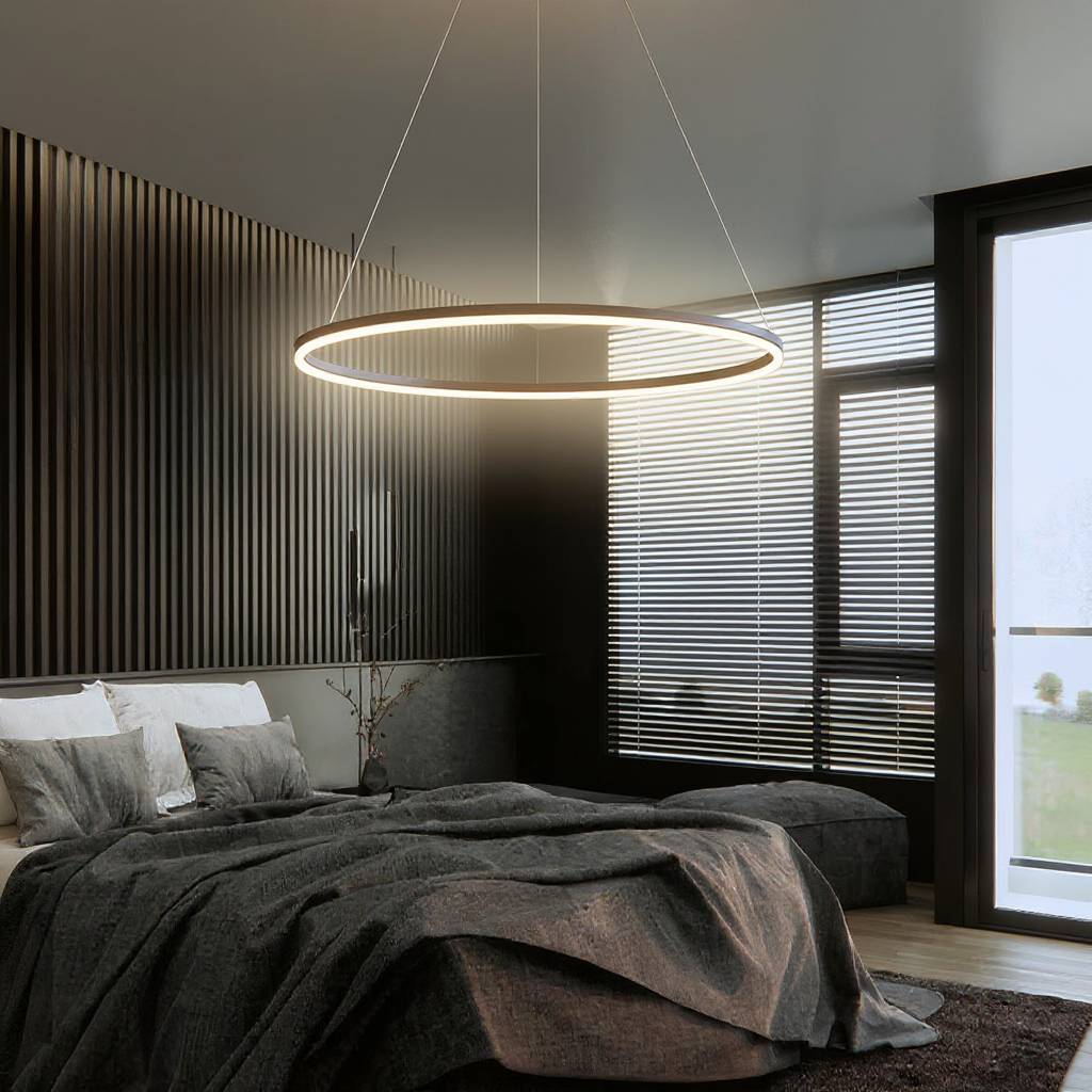 Orbit Ring Chandelier Light – LED Modern Circular Suspended Ceiling Lighting Fixture