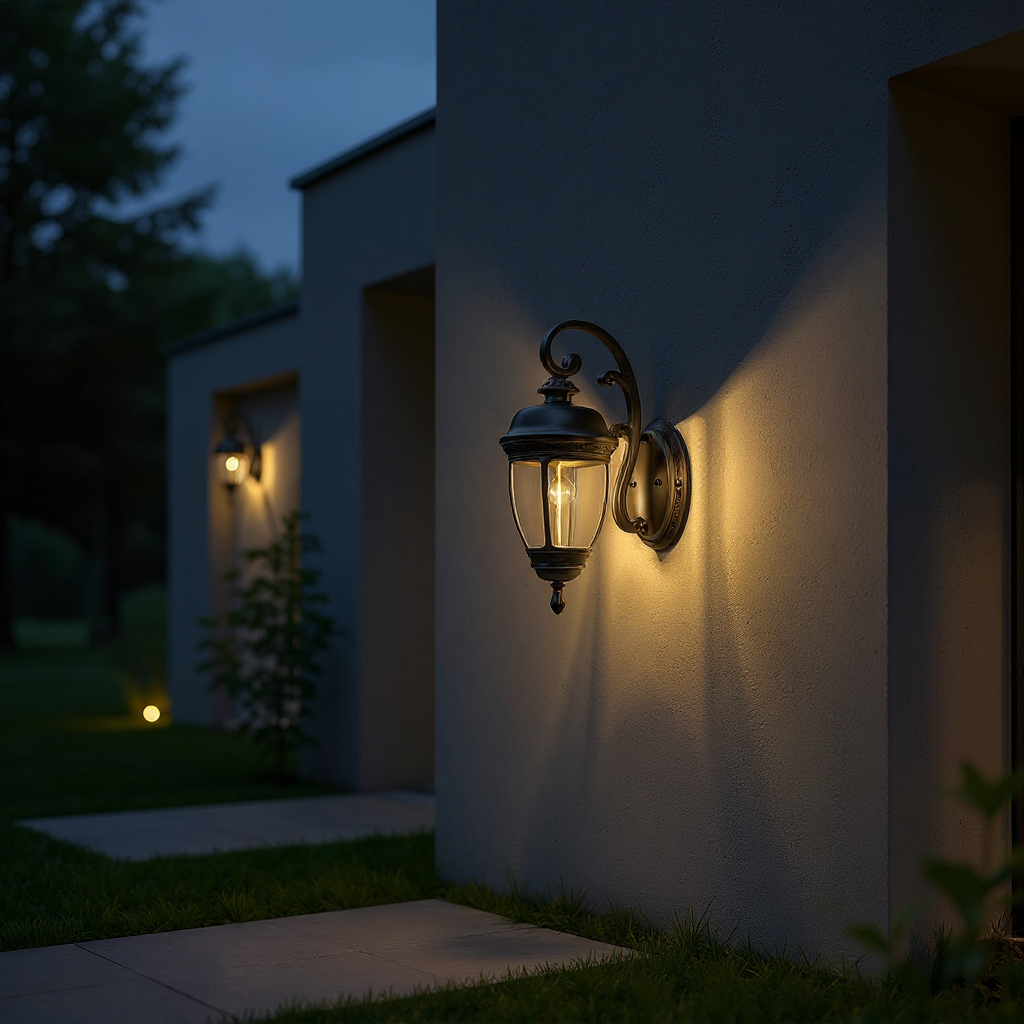 Heritage Curve Lantern Wall Lamp – LED Outdoor Classic Lantern Wall Lighting Fixture