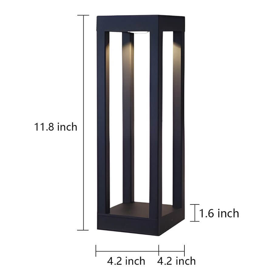 Dual-Frame LED Bollard Lights for Pathways – Waterproof Outdoor Garden Fixtures