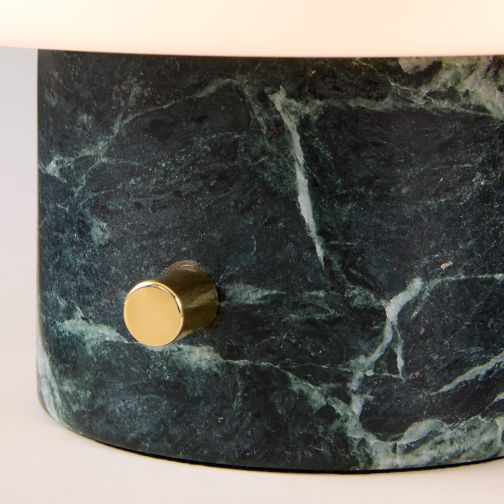 Stratum Verde Table Lamp – Marble Green White Stacked Modern Decorative Lighting Bedroom Living Room