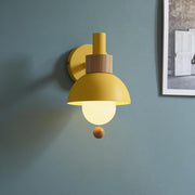 Nordic Wood Accent Wall Light – Scandinavian Minimalist LED Sconce