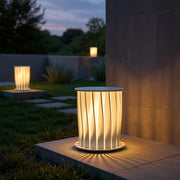 Twist Blade Acrylic Column Floor Lights – Waterproof LED Outdoor Architectural Lamps