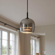 Smoked Glass Pendant Light – Modern Hanging Ceiling Fixture
