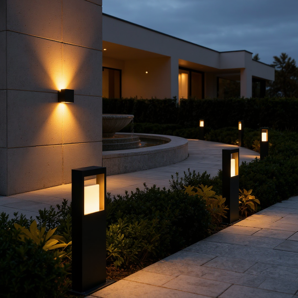 Noctis Rectilinear Bollard Path Light – Architectural LED Outdoor Landscape Lighting