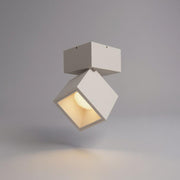 Modern Adjustable Cube LED Ceiling Light – Semi-Flush Rotatable Aluminium Fixture