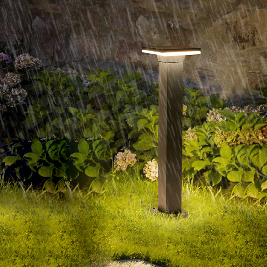 Circular Square Halo Pathway Lights – Waterproof LED Landscape Bollard Lamps