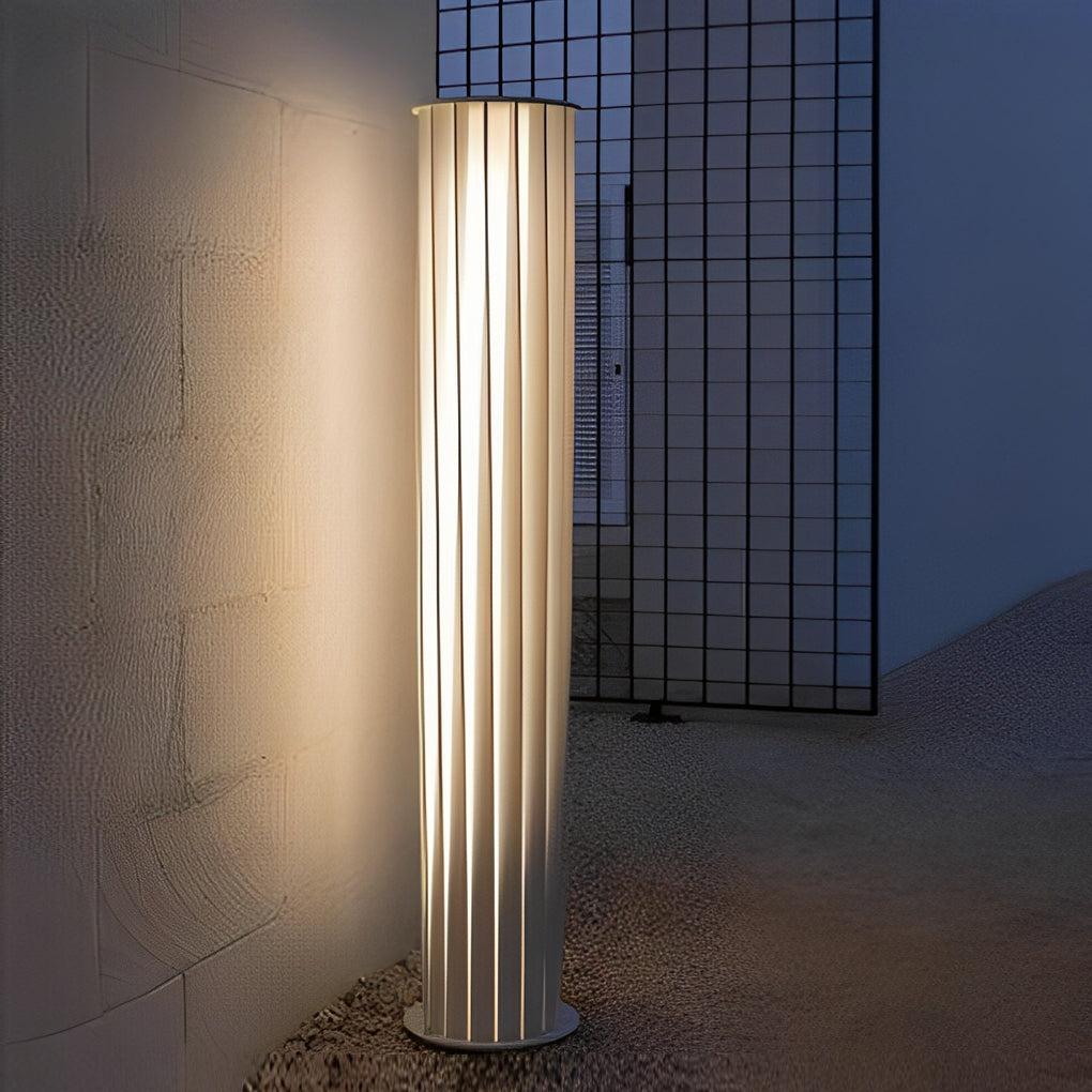 Twist Blade Acrylic Column Floor Lights – Waterproof LED Outdoor Architectural Lamps