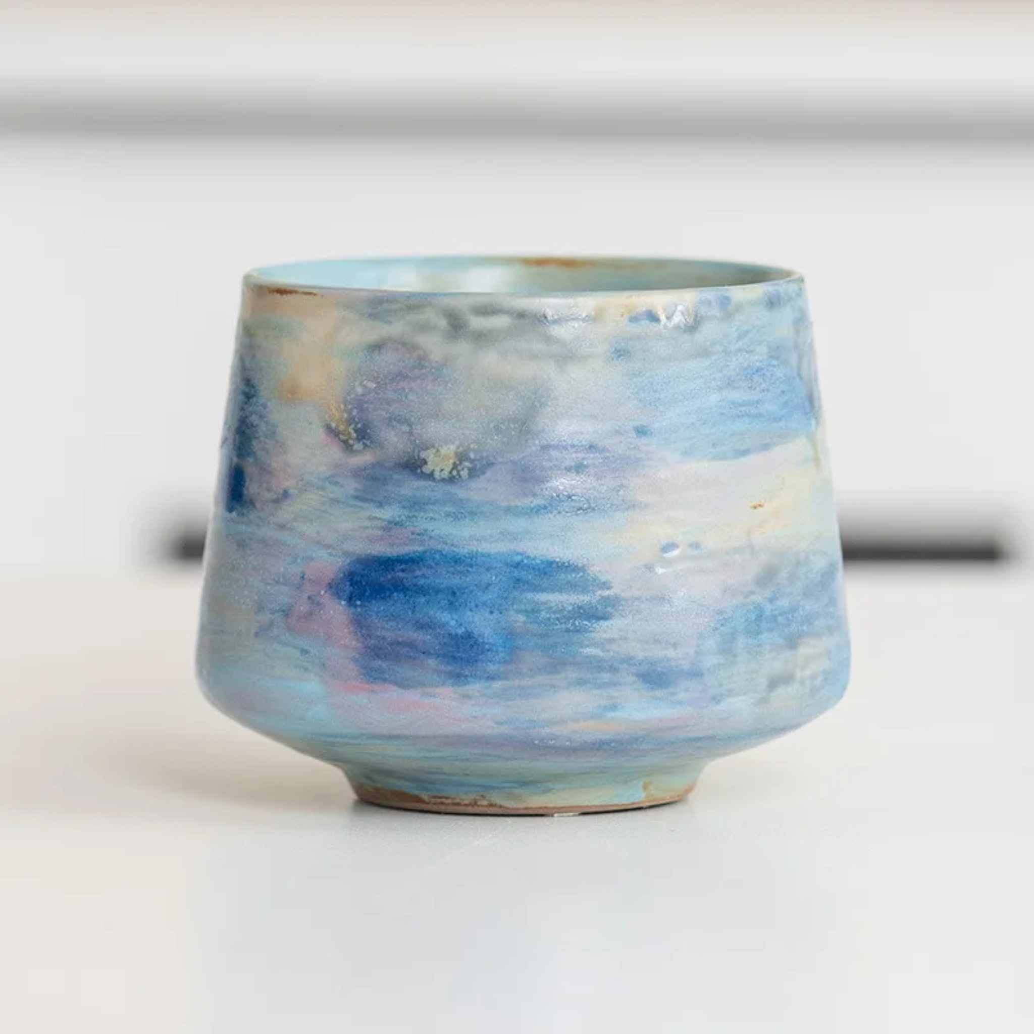 Paloma Ceramic Cup – Handcrafted Reactive Glaze Coffee Mug Latte Cup Artisan Pottery Drinkware