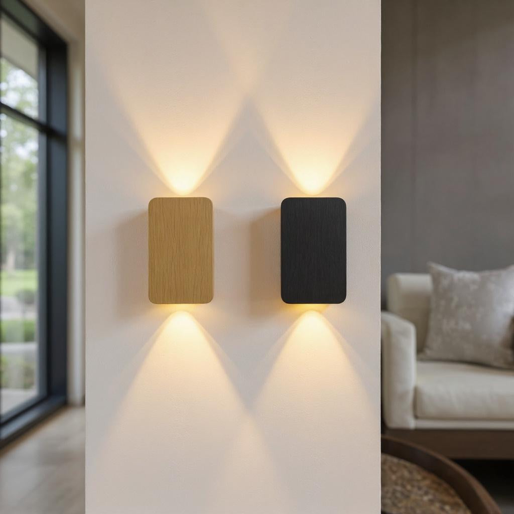 Rectangular LED Wall Sconce Light – Modern Up and Down Wall Fixture