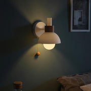 Nordic Wood Accent Wall Light – Scandinavian Minimalist LED Sconce