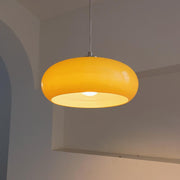 Retro Glass Dome Pendant Light – Mid-Century Modern LED Ceiling Fixture for Dining and Living Spaces