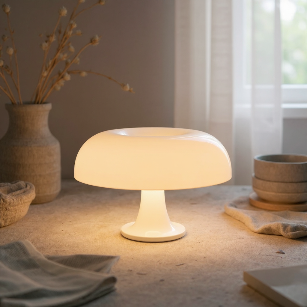 Milo Dome Table Lamp – LED Modern Mushroom Style Table Lighting Fixture