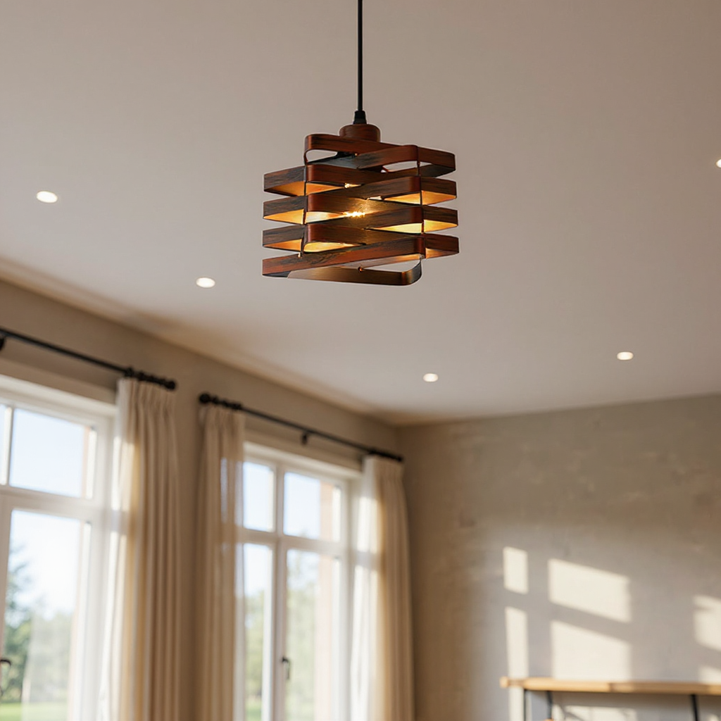 Spiral Allure Pendant Light – Modern Geometric Kitchen Island Dining Room Hanging Fixture