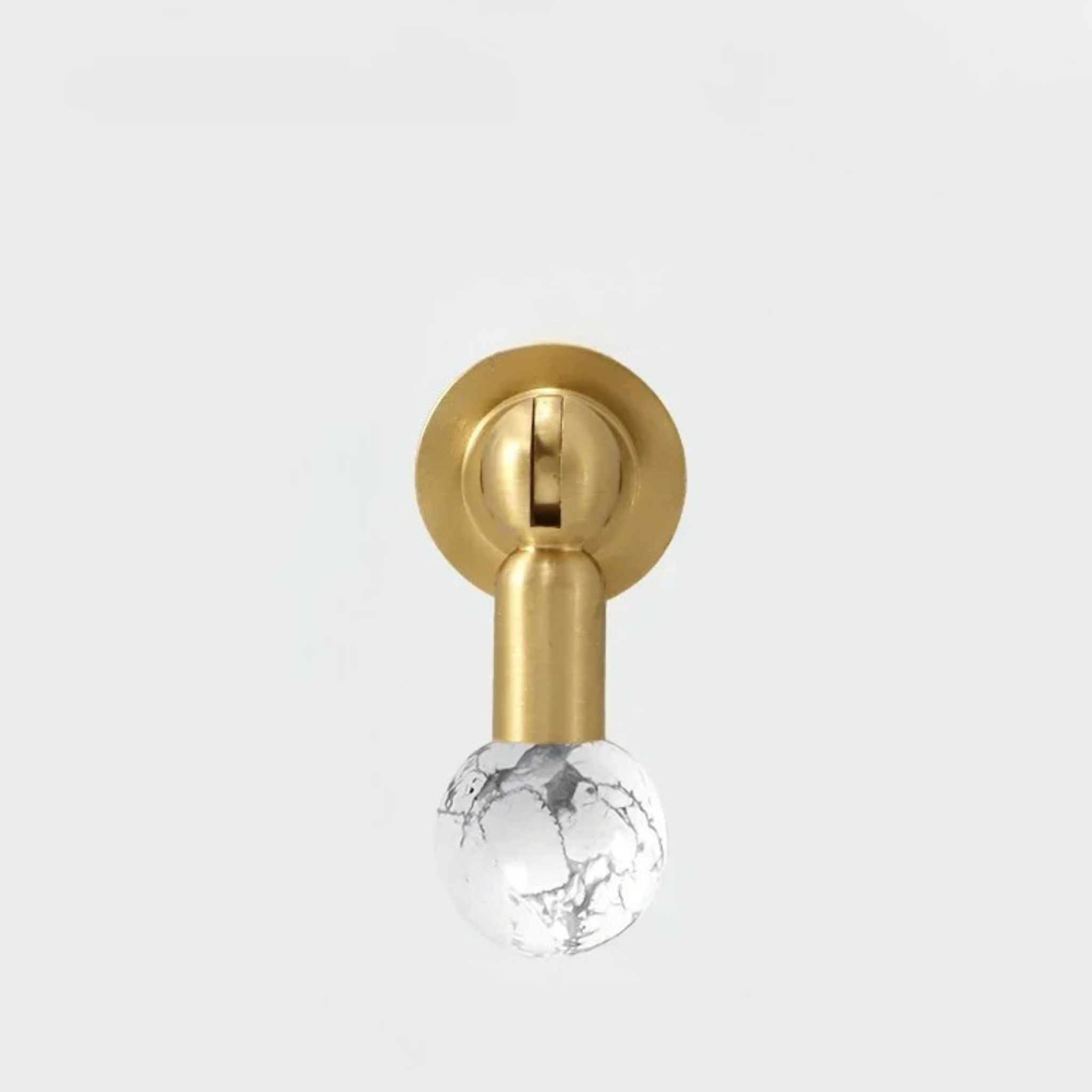 Meridio Sphere Cabinet Knob – Brass Wood Ball Hardware Drawer Pull Kitchen Bathroom Furniture Handles